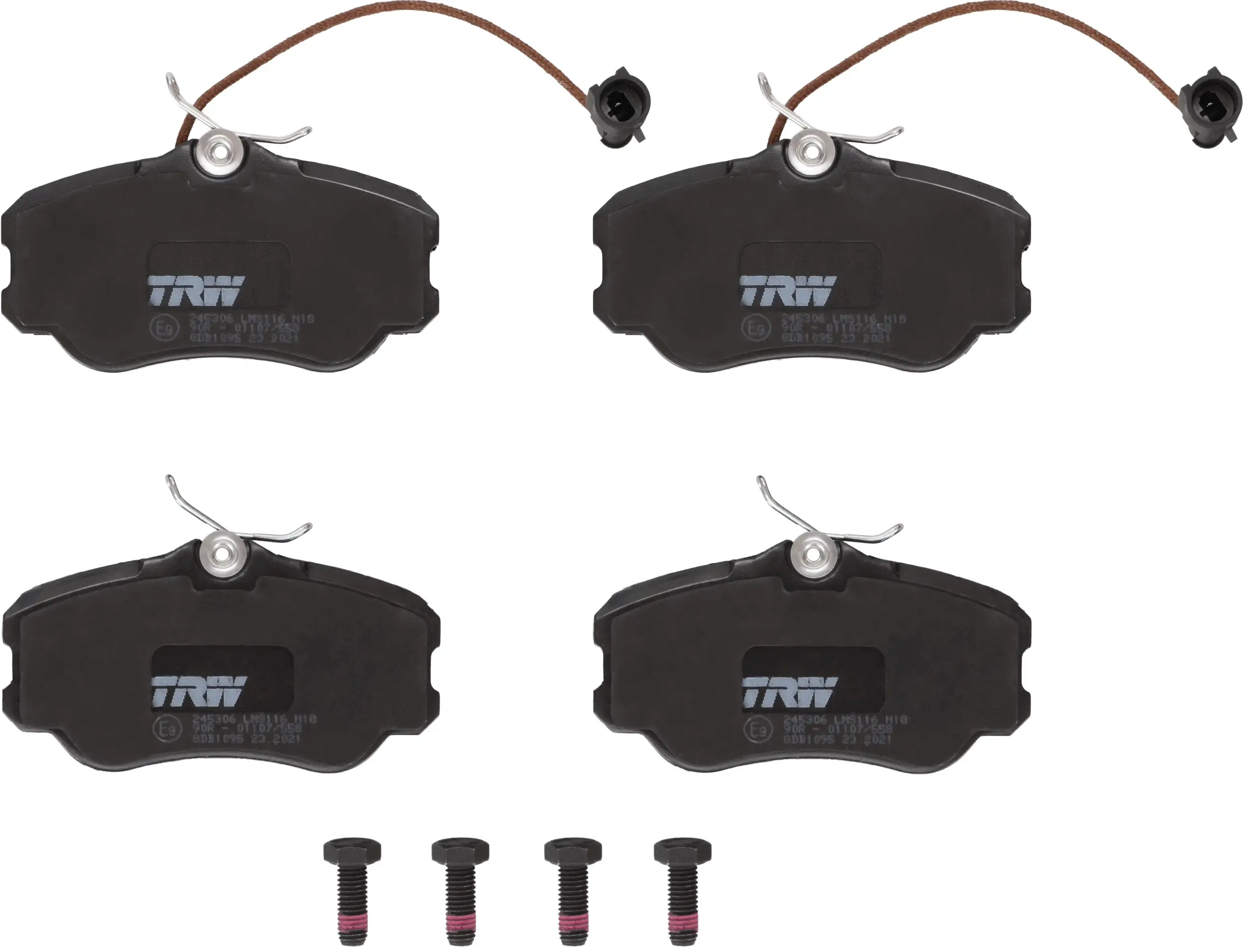 Bremsbelagsatz, Scheibenbremse Vorderachse TRW GDB1095