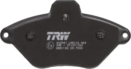 Bremsbelagsatz, Scheibenbremse Vorderachse TRW GDB1102 Bild Bremsbelagsatz, Scheibenbremse Vorderachse TRW GDB1102