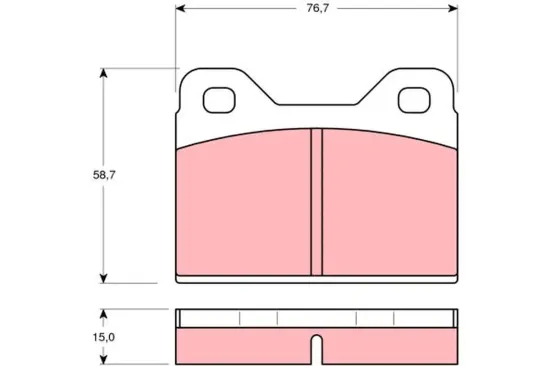 Bremsbelagsatz, Scheibenbremse TRW GDB112 Bild Bremsbelagsatz, Scheibenbremse TRW GDB112