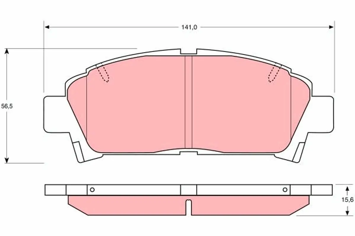 Bremsbelagsatz, Scheibenbremse Vorderachse TRW GDB1145