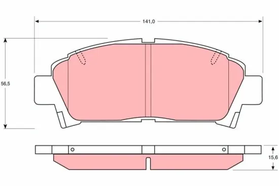 Bremsbelagsatz, Scheibenbremse Vorderachse TRW GDB1145 Bild Bremsbelagsatz, Scheibenbremse Vorderachse TRW GDB1145
