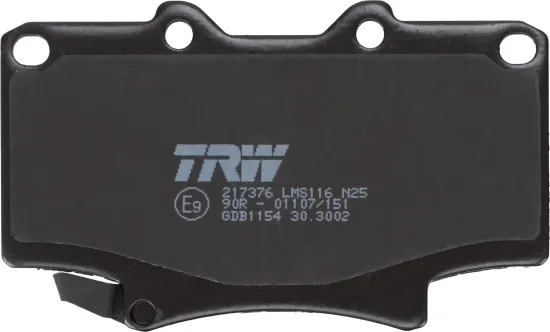 Bremsbelagsatz, Scheibenbremse Vorderachse TRW GDB1154 Bild Bremsbelagsatz, Scheibenbremse Vorderachse TRW GDB1154