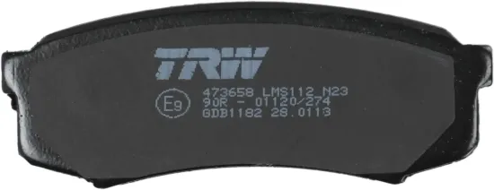 Bremsbelagsatz, Scheibenbremse Hinterachse TRW GDB1182 Bild Bremsbelagsatz, Scheibenbremse Hinterachse TRW GDB1182