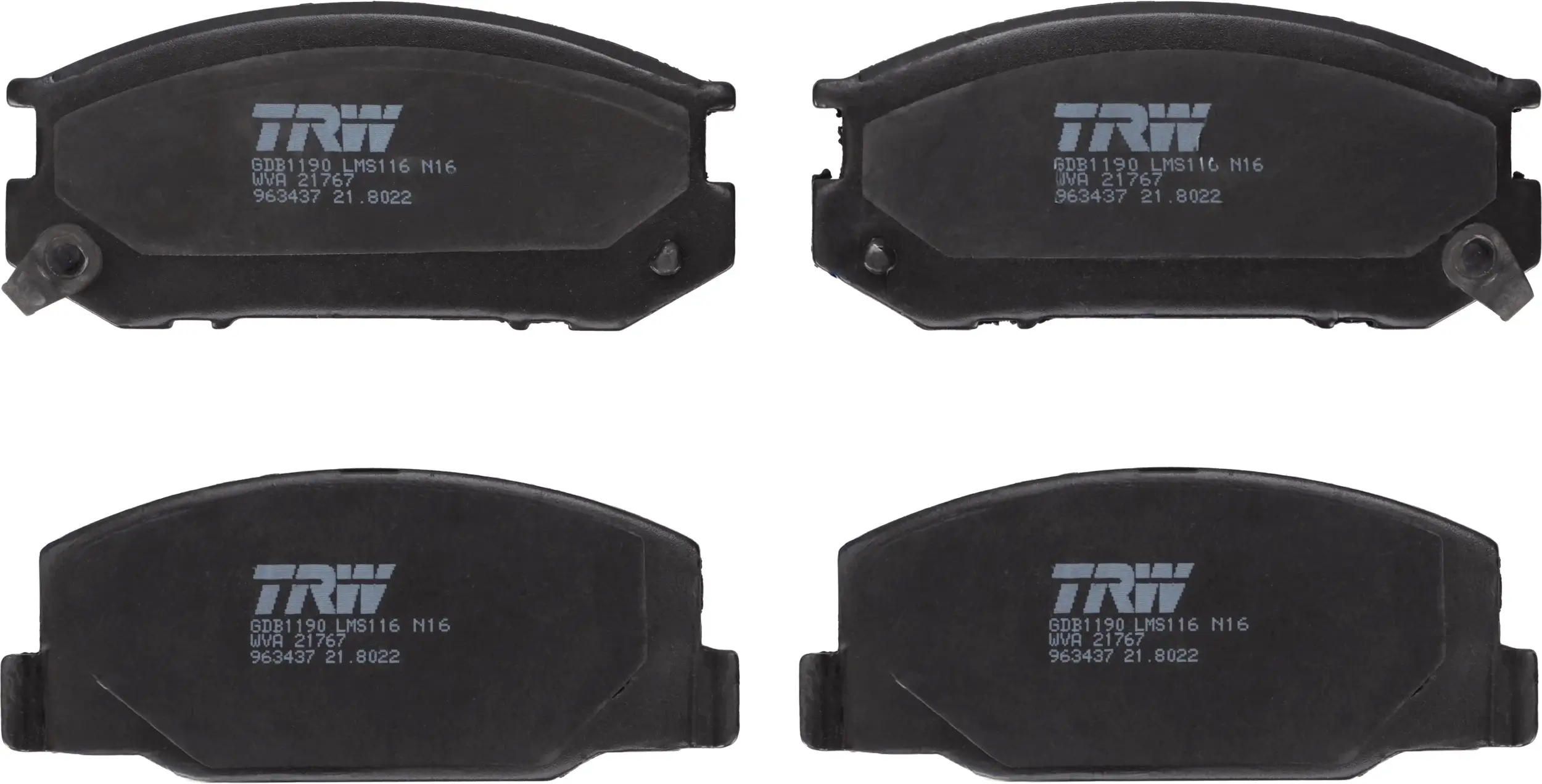 Bremsbelagsatz, Scheibenbremse Vorderachse TRW GDB1190