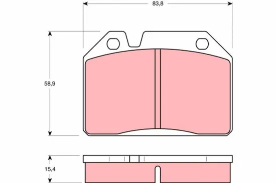 Bremsbelagsatz, Scheibenbremse Vorderachse TRW GDB119 Bild Bremsbelagsatz, Scheibenbremse Vorderachse TRW GDB119