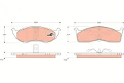 Bremsbelagsatz, Scheibenbremse Vorderachse TRW GDB1236