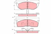 Bremsbelagsatz, Scheibenbremse Vorderachse TRW GDB1244