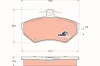 Bremsbelagsatz, Scheibenbremse TRW GDB1266