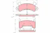 Bremsbelagsatz, Scheibenbremse TRW GDB1272