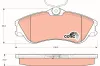Bremsbelagsatz, Scheibenbremse Vorderachse TRW GDB1295
