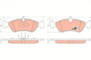 Bremsbelagsatz, Scheibenbremse Vorderachse TRW GDB1300