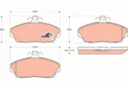 Bremsbelagsatz, Scheibenbremse Vorderachse TRW GDB1319