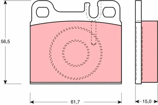 Bremsbelagsatz, Scheibenbremse Hinterachse TRW GDB1331 Bild Bremsbelagsatz, Scheibenbremse Hinterachse TRW GDB1331