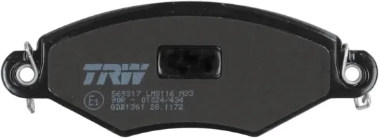 Bremsbelagsatz, Scheibenbremse Vorderachse TRW GDB1361 Bild Bremsbelagsatz, Scheibenbremse Vorderachse TRW GDB1361