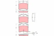 Bremsbelagsatz, Scheibenbremse TRW GDB1368