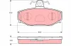 Bremsbelagsatz, Scheibenbremse Hinterachse TRW GDB1377