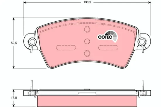 Bremsbelagsatz, Scheibenbremse Vorderachse TRW GDB1385 Bild Bremsbelagsatz, Scheibenbremse Vorderachse TRW GDB1385