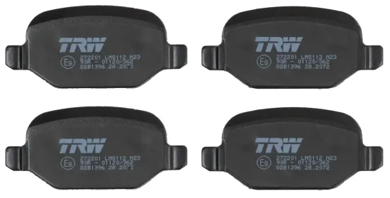 Bremsbelagsatz, Scheibenbremse Hinterachse TRW GDB1396 Bild Bremsbelagsatz, Scheibenbremse Hinterachse TRW GDB1396