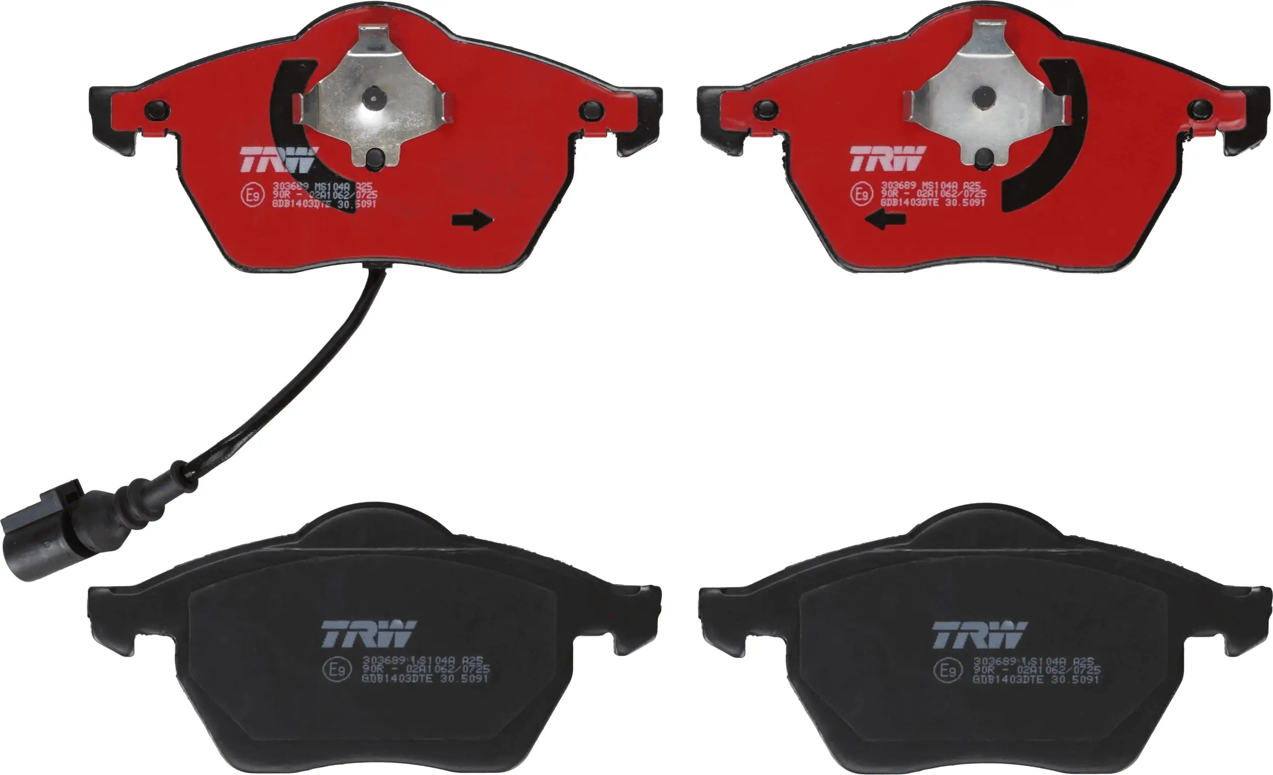 Bremsbelagsatz, Scheibenbremse TRW GDB1403DTE