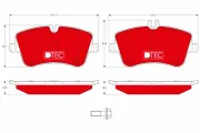 Bremsbelagsatz, Scheibenbremse Vorderachse TRW GDB1413DTE