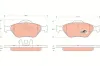 Bremsbelagsatz, Scheibenbremse Vorderachse TRW GDB1419
