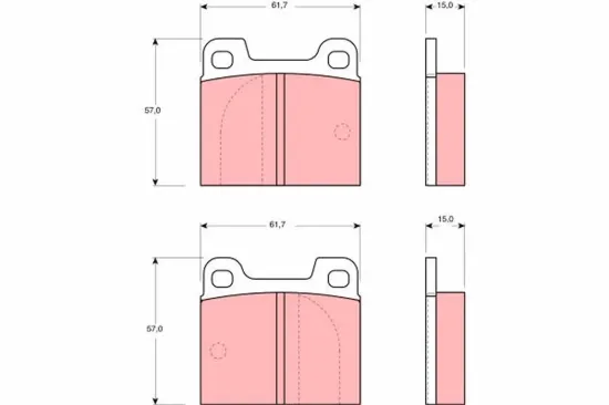 Bremsbelagsatz, Scheibenbremse TRW GDB142 Bild Bremsbelagsatz, Scheibenbremse TRW GDB142