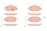 Bremsbelagsatz, Scheibenbremse Vorderachse TRW GDB1461