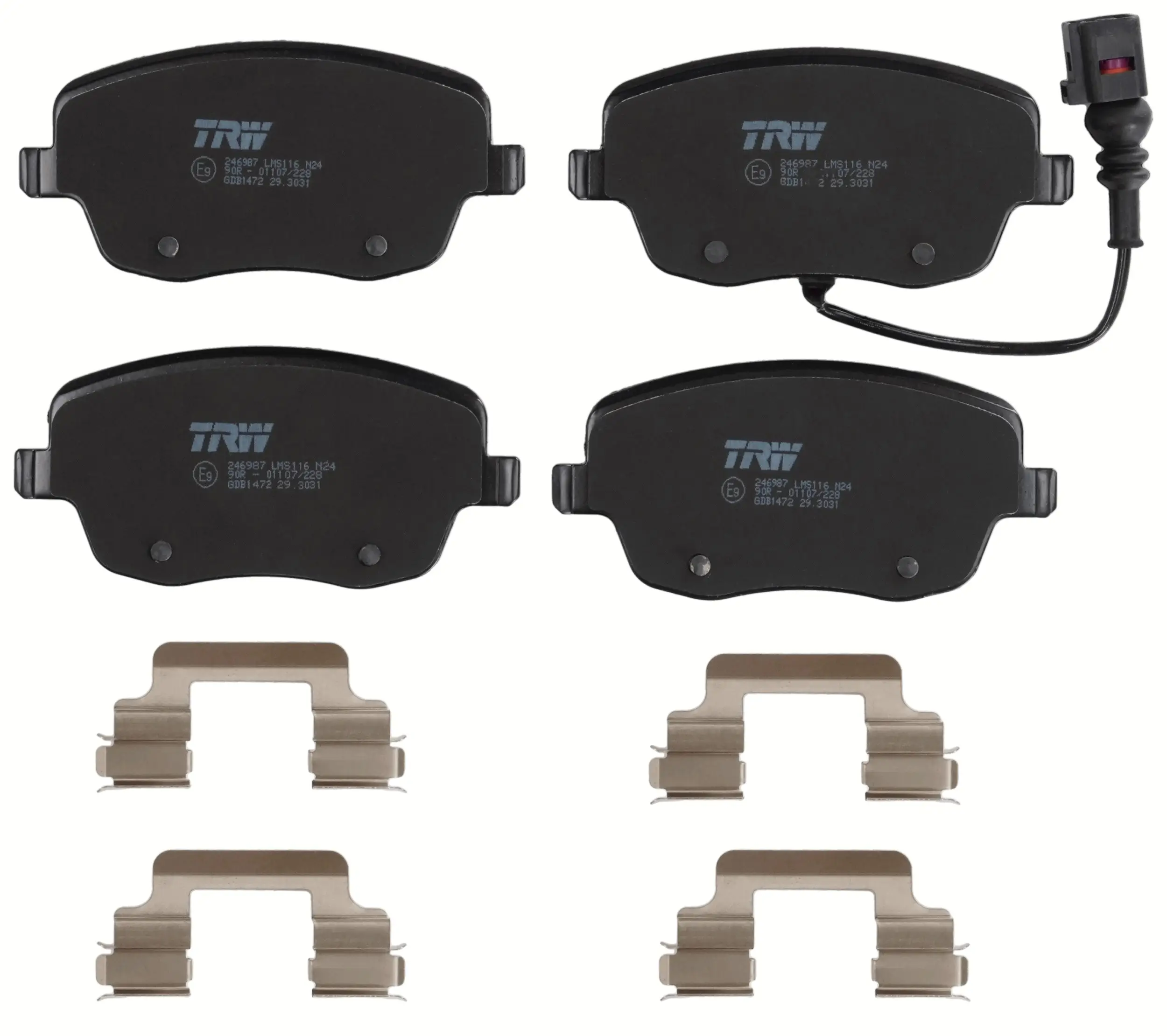 Bremsbelagsatz, Scheibenbremse Vorderachse TRW GDB1472