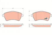 Bremsbelagsatz, Scheibenbremse Vorderachse TRW GDB1473