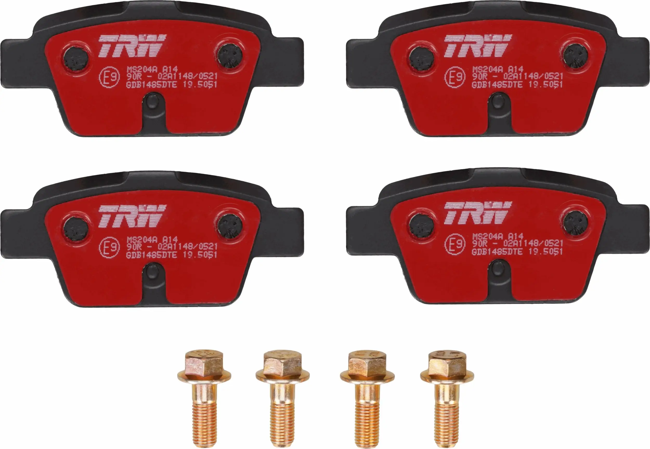 Bremsbelagsatz, Scheibenbremse Hinterachse TRW GDB1485DTE