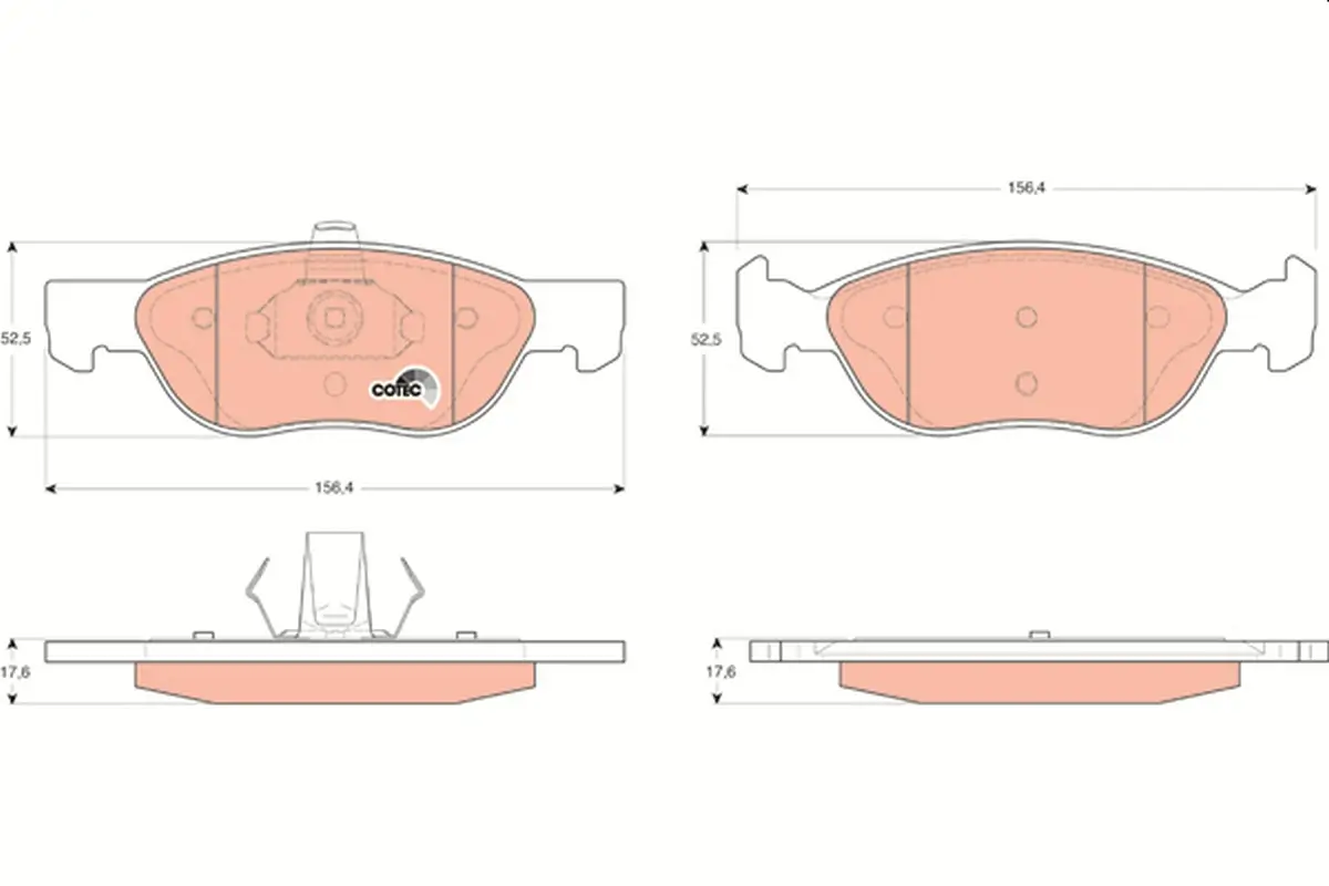 Bremsbelagsatz, Scheibenbremse Vorderachse TRW GDB1487