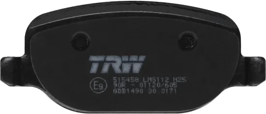 Bremsbelagsatz, Scheibenbremse Hinterachse TRW GDB1490 Bild Bremsbelagsatz, Scheibenbremse Hinterachse TRW GDB1490