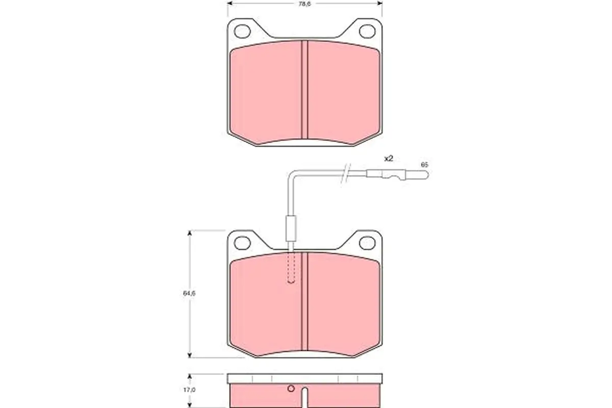 Bremsbelagsatz, Scheibenbremse Vorderachse TRW GDB151
