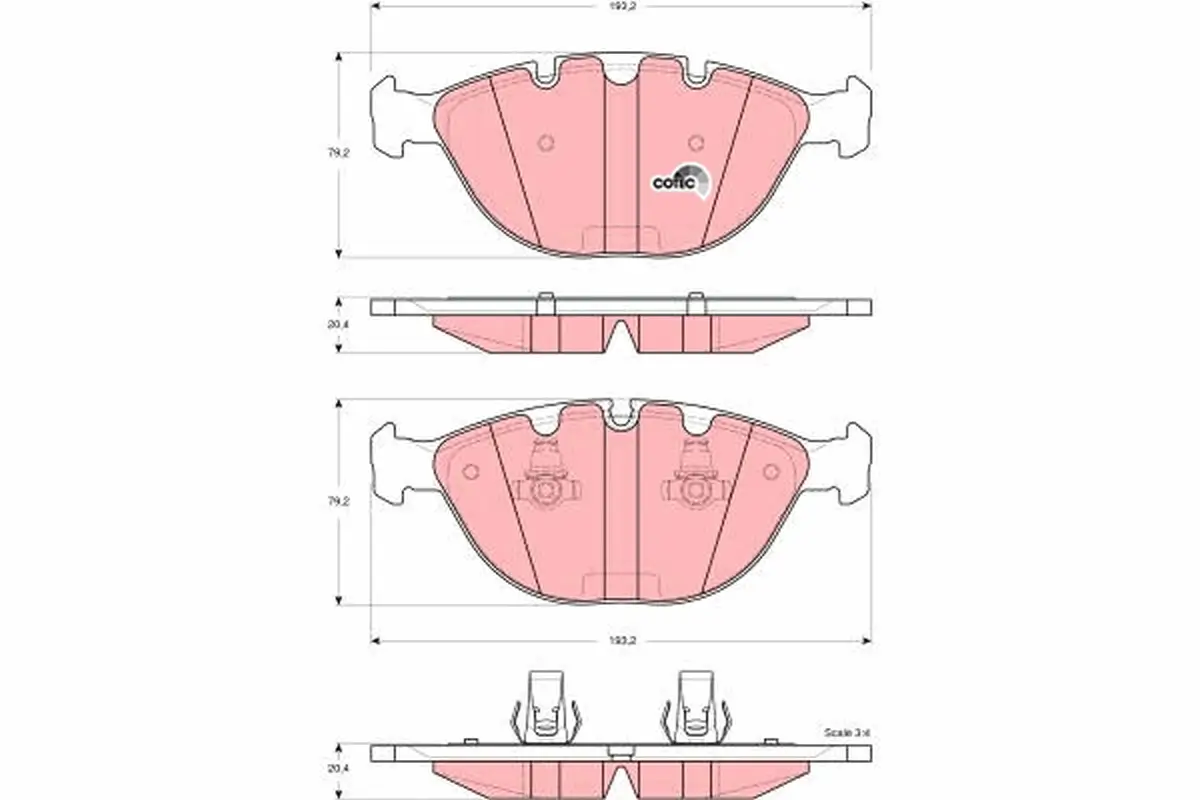 Bremsbelagsatz, Scheibenbremse Vorderachse TRW GDB1529