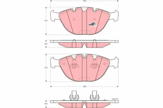 Bremsbelagsatz, Scheibenbremse Vorderachse TRW GDB1529 Bild Bremsbelagsatz, Scheibenbremse Vorderachse TRW GDB1529