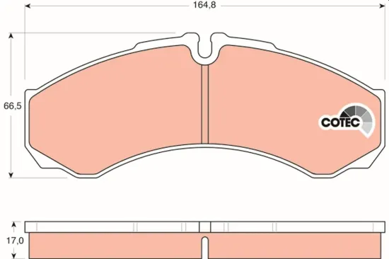 Bremsbelagsatz, Scheibenbremse Vorderachse TRW GDB1534 Bild Bremsbelagsatz, Scheibenbremse Vorderachse TRW GDB1534