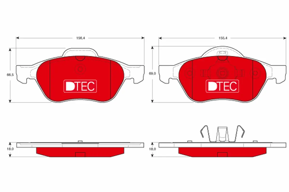 Bremsbelagsatz, Scheibenbremse Vorderachse TRW GDB1540DTE