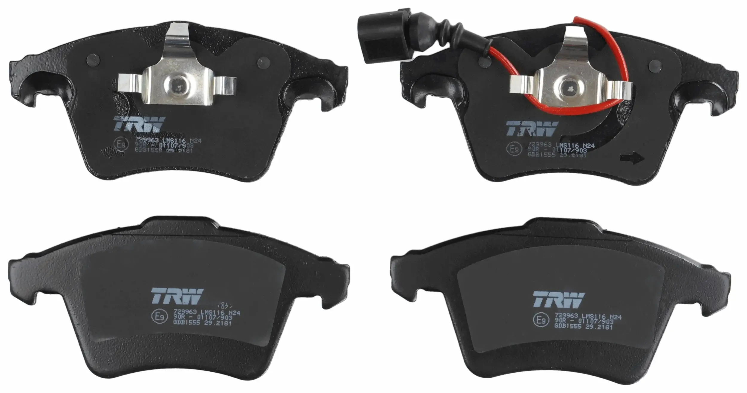Bremsbelagsatz, Scheibenbremse Vorderachse TRW GDB1555