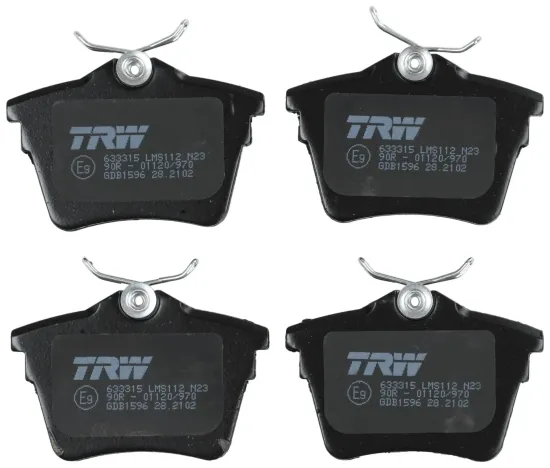 Bremsbelagsatz, Scheibenbremse Hinterachse TRW GDB1596 Bild Bremsbelagsatz, Scheibenbremse Hinterachse TRW GDB1596