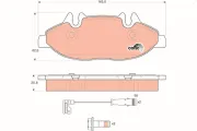 Bremsbelagsatz, Scheibenbremse Vorderachse TRW GDB1600