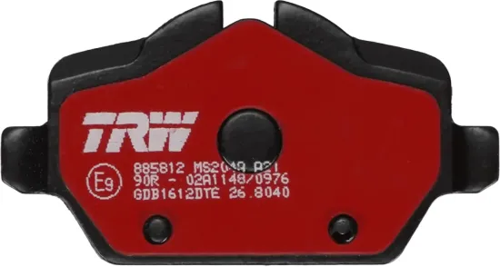 Bremsbelagsatz, Scheibenbremse Hinterachse TRW GDB1612DTE Bild Bremsbelagsatz, Scheibenbremse Hinterachse TRW GDB1612DTE