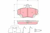 Bremsbelagsatz, Scheibenbremse Vorderachse TRW GDB1635