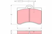 Bremsbelagsatz, Scheibenbremse Vorderachse TRW GDB165
