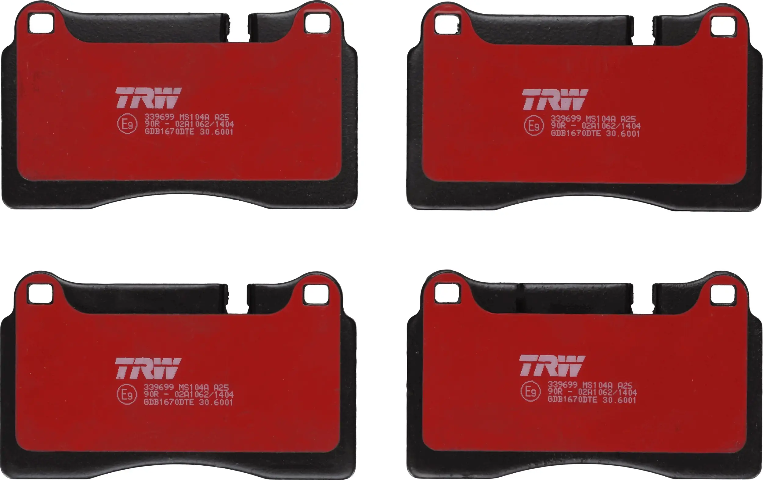 Bremsbelagsatz, Scheibenbremse TRW GDB1670DTE