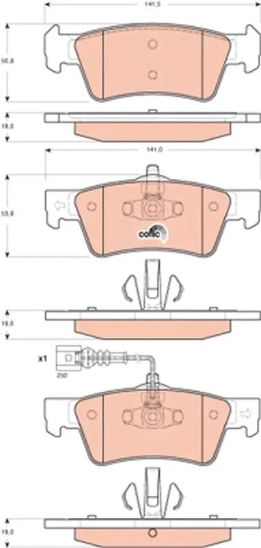 Bremsbelagsatz, Scheibenbremse Hinterachse TRW GDB1671