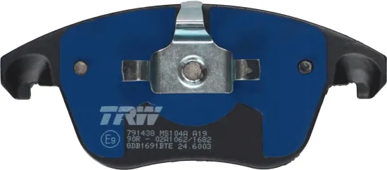 Bremsbelagsatz, Scheibenbremse Vorderachse TRW GDB1691BTE Bild Bremsbelagsatz, Scheibenbremse Vorderachse TRW GDB1691BTE