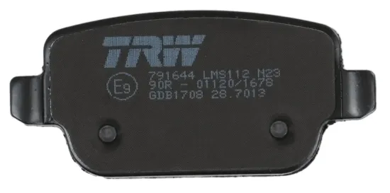 Bremsbelagsatz, Scheibenbremse Hinterachse TRW GDB1708 Bild Bremsbelagsatz, Scheibenbremse Hinterachse TRW GDB1708