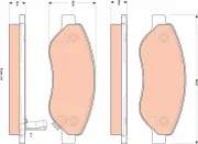 Bremsbelagsatz, Scheibenbremse Vorderachse TRW GDB1713