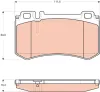 Bremsbelagsatz, Scheibenbremse Hinterachse TRW GDB1735