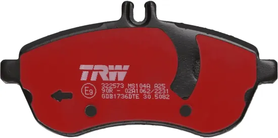 Bremsbelagsatz, Scheibenbremse Vorderachse TRW GDB1736DTE Bild Bremsbelagsatz, Scheibenbremse Vorderachse TRW GDB1736DTE
